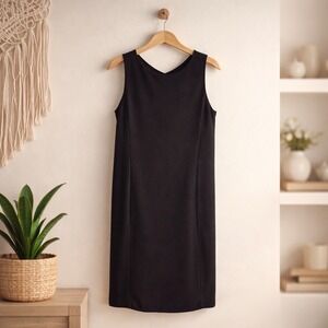 Eileen Fisher Black‎ Sleeveless Dress  M Minimalist Elevated Capsule Wardrobe